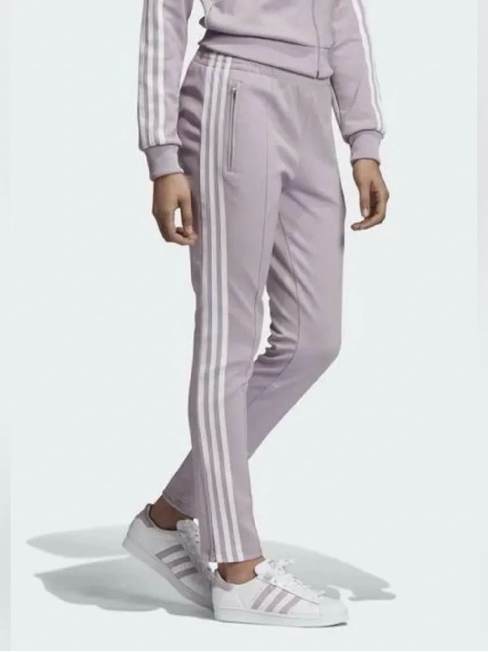 Adidas Originals SST Track Pants in Soft Vision Lavender